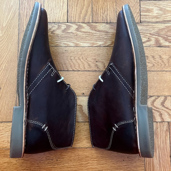 NEW Steve Madden Beckett Leather Boots in Wood sz 9 in box - Picture 3 of 5